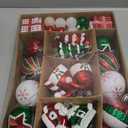 Christmas Ball Ornaments Set, 50 ct Red Green White Assorted Xmas Elements Theme Ornaments, Shatterproof Decorative Hanging Ball Ornaments for Holidays Party Wedding Christmas Tree Decoration