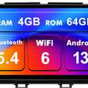 4+64G Android 13 Double Din Car Stereo for Toyota Sienna 2011-2014 with 9 Inch Touchscreen Radio Built-in Wireless Carplay/Android Auto/GPS/Bluetooth/FM/AUX/SWC/Backup Camera