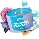Friday Collective Shower Playlist Candle, Fresh & Clean Scented, Made with Essential Oils, 3 Wicks, 13.5 oz