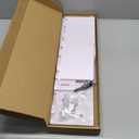 5 Tier Wall Shelves White, Vertical Column Shelf Floating Storage Home Decor Organizer Tall Tower Design Utility Shelving Bedroom Living Room, 30.7inch