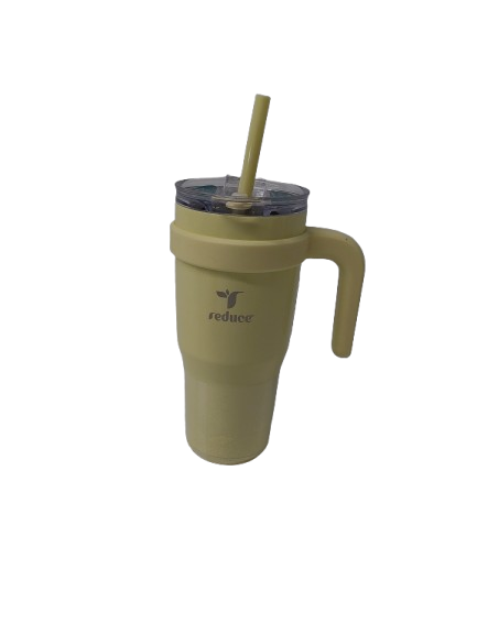 REDUCE 24 oz Stainless Steel Tumbler with Handle - Dual-Wall Vacuum Insulated Travel Mug, Sweat-Proof Lid & Reusable Straw