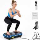 Vibration Plate Machine for Lymphatic Drainage,Loss Weight,Circulation,180W Tested Power Motor,Full-Body Workout Excercise Platform with Resistance Bands,Fitness Equipment