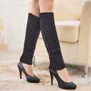 Loritta Womens Leg Warmers Winter Warm Knit Long Boot Socks Slouch Knee High 80s for Party