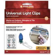 CHRISTMAS 100 PCS SIMPLE LIVING SOLUTIONS UNIVERSAL LIGHT CLIPS GUTTER SHINGLES (2 Packs)