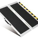 3FT Portable Wheelchair Ramp, Non-Slip Aluminum Folding Handicap Ramp, 800 LBS Capacity Door Threshold Ramps for Home Steps, Scooter Ramp for Car, Doorways, Curbs, Stairs, Cart, Wheel Chair Steps