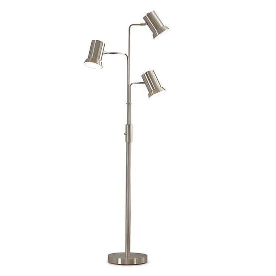 Studio 73 in Brushed Nickel Finish 3-Lights Metal Floor Lamp