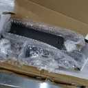 Fredbeck 48x96 inch White Barn Door with 8FT Sliding Door Hardware Kit Included & Handle, MDF, Solid PVC Surface, DIY Assembly, 5-Panel