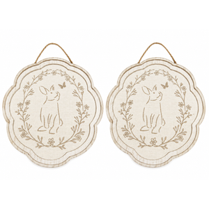 Wall Sign Bunny Embroidery (2 Pack)