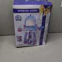 Princess Vanity for Toddlers Girls 3-5 Years Old, Kids Vanity Table and Chair Set with Magic Mirror Light Music, Toddler Makeup Dresser Set, Interactive Pretend Play Dress Up Beauty Salon Toys Gifts