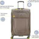DELSEY PARIS Helium DLX Softside Expandable Luggage with Spinner Wheels, Navy Blue, Checked-Large 29 Inch