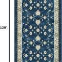 Ottomanson 3X10 Hallway Washable Runner Rug - Non-Slip Indoor Entryway Rug Mahal Kitchen Rug Runner Ultra-Thin Floor mat, 10ft Carpet for Bathroom, Bedroom, Living Room, 31" x 10'
