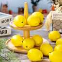 Cindeer Fall Fake Lemon Fake Fruit Faux Yellow Lemon Decor Lifelike Simulation Artificial Fruit for Party Table Summer Kitchen Vase Filler Wreath Garland Photography Decoration(3.1 x 2.1 Inch,100 Pcs)