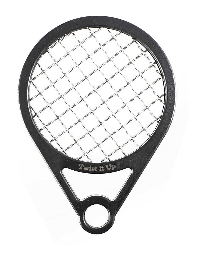 Twist It Up Comb (Bond Black) - Alternative for Hair Sponges, Creates Curls and Twists for Black Men, Tennis Racket Design