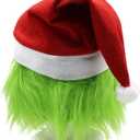 The Christmas Cosplay Mask, Christmas Costume Latex Mask Adult,Green Cosplay Costume Mask