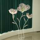 Wedding Decorations for Reception,5.6 Ft Big Artificial Silk Flowers,Giant Flowers for Decoration,Party Banquet Decor,Home Decor,Photographic Props,Shop Window DisplayGreen and Pink