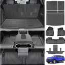 Powerty Floor Mats for 2021-2025 2026 Chevy Chevrolet Suburban/GMC Yukon XL 7 Seats, All Weather TPE Custom Cargo Liner Seat Back Covers Protectors Replacement for Chevy Chevrolet Suburban Accessories