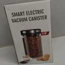 Vacuum Coffee Canister, Airtight Coffee Container with Graduated Scale and Vacuum Duration Display. Features Transparent Borosilicate Glass Construction and a 1.6L Large Capacity