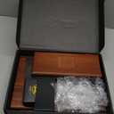 MITSUMOTO SAKARI Japanese Magnetic Knife Block, Japanese Acacia Wood Knives Holder Stand, Enhanced Double-Sided Magnetic Wooden Knife Storage for Kitchen Counter