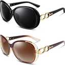 Sunier Sunglasses Womens Polarized Trendy Oversized Sun Glasses Fashion Ladies Shades 100% UV400 Protection S85