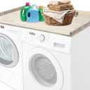Skywin Washer Dryer Countertop 54 x 30 Inches, Single Real Solid Wood Butcher Block (Unfinished Plain Wood Surface) for One Unit Only (Washer or Dryer), Countertop Over Laundry Machine, Large