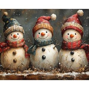 Clendo Christmas Paint by Numbers Kit for Adults- Snowman Adult Paint by Number Kits on Canvas Arts Crafts for Adults(16 x 20 Inch)
