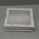 LBECUA Floating Picture Frames Set of 6, 8x10 Floating Frame with Double Glass for 4x6, 5x7 or Full Display 8x10 Photo, Desktop or Wall Hanging, White