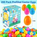 200 Pack Prefilled Easter Eggs with Toy Inside, Filled Plastic Easter Eggs, Surprise Eggs with Assorted Toys, Easter Egg Hunt, Easter Basket Stuffers, Party Favors Bulk for Kid/Toddler/Boy/Girl