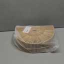 Miuco Women's Bamboo Handbag Handmade Large Tote Bag Straw Beach Bags Beach Purse Size