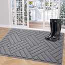 Door Mat Indoor Doormat, Entryway Rug Door Mats Non-Slip Rubber Backing,Heavy Duty Low-Profile Entrance Rugs, Absorbent Resist Dirt Doormats Floor Door mat for Entryway,32"x48"Grey