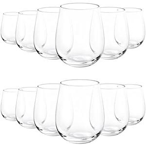 Amazon.com | KX-WARE Unbreakable 18-ounce Acrylic Stemless Glasses, set of 12 Clear: Glasses