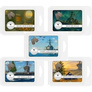 Farm Raised Candles Navy Christmas Pack – Christmas Wonderland 5-Pack Soy Wax Melts | 15 oz Total (3 oz Each) | Holiday Gift for Navy Families | Fresh from The Farm