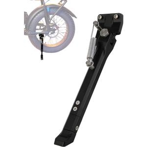 Kickstand for Ebike, CNC Aluminum Adjuster Side Kick Stand for 24-29 Inch Electric Mountain Bike Bicycle with 40mm Mount Hole - Black