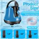 Submersible Water Pump, Adjustable Flow Sump Pump, Pool Cover Pump Above Ground, Electric Portable Water Removal Pumps, Water Pump for Pool Draining with 10ft Drainage Hose,3 Adapters,950GPH