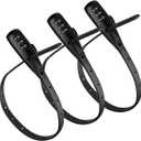 Combination Lock Cable for Baby Cabinets Proofing Security Locks, Suitable for Cabinets, French Refrigerators, Baby Strollers, Kids' Bikes, Helmets, Gates. 3-Pack, Black.