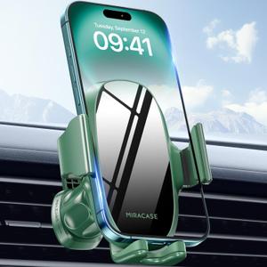 Miracase Upgraded-2nd Generation Universal Phone Holders for Your Car, Hands Free Air Vent Car Phone Holder Mount Compatible with iPhone 16/15/14/13/12/11 Series and All Phones