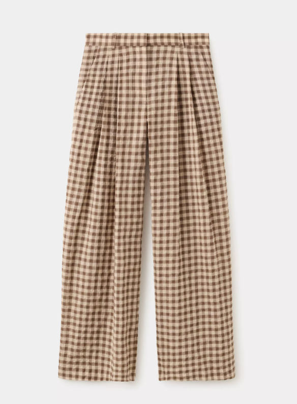 Straight-leg gingham trousers - Women | Medium