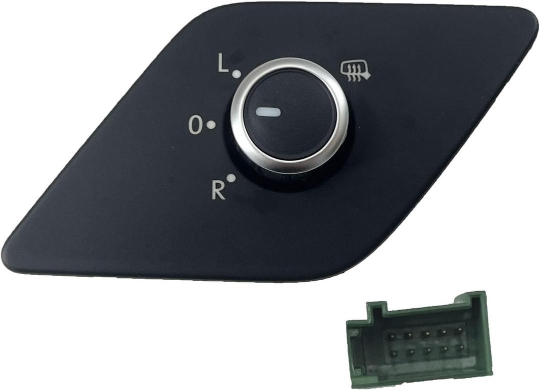 DEVMO Car Exterior Side Mirror Control Adjustment Switch Knob 5C7959565J 10-Pin Compatible with MK6 2011-2016
