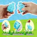 24 Pack Prefilled Easter Eggs with Animal Pop Toys, Filled Easter Eggs for Egg Hunt, Easter Basket Stuffers for Kids,Easter Party Favors Prizes, Prefilled Easter Egg with Toys