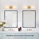 Wall Sconces Set of Two, Hardwired Brushed Gold Bathroom Sconces Wall Lighting with Clear Glass, Modern Sconces Wall Decor Set of 2 Bathroom Light fixtures for Mirror Hallway (Bulbs Not Included)