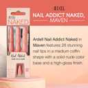 2 x Ardell Nail Addict Naked Maven, Press On Nails, Medium Coffin Shape, Nail Kit, 1-Pack (Solid Nude)