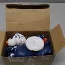 Jerify 12 Pcs 2 Inch Cruise Ducks for Hiding Mini Rubber Ducks for Cruise Ships Bath Toys Duckies for Kids Adult Valentine's Day Carnival Party Birthday Gifts Blue and White