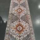 Tangsoo 2.6x8 Washable Runner Rug for Hallways, Non Slip Vintage Rug, Soft Low Pile Long Runner, Blue Carpet Runners for Kitchen Bedroom Entryway Bathroom Living Room