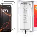 2 x SOOPII Tempered Glass Screen Protector for iPhone 16 Pro, [Fast and Easy Installation],[Military Grade Protection] Full Coverage Fit Bubble Free Protection for Apple 16 Pro 6.3inch (2-Pack)