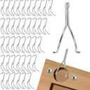 40 Pcs Cabinet Door Painting Hangers 4mm Thicken Metal Hooks for Painting No-Drill Spray Drying Rack Clips for Cabinet Door Brackets Paint Drying Hanging Hooks for DIY Wood Working Tools (40, 4 mm)