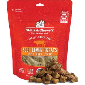 Stella & Chewy's Freeze-Dried Raw Beef Liver Dog Treats - Single Ingredient, No Additives - Premium Training Treats - Perfect For Picky Eaters - 3oz Bag, BB Date SEP-22-2025 (3 Ounce (Pack of 1))