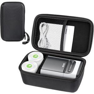 Genuine Case Compatible with Nelko PM220 Label Maker, Portable Handheld Label Printer, Carrying Storage Bag for Label Maker Tape, USB Cable and Accessories, Case Only, Black, LMC03