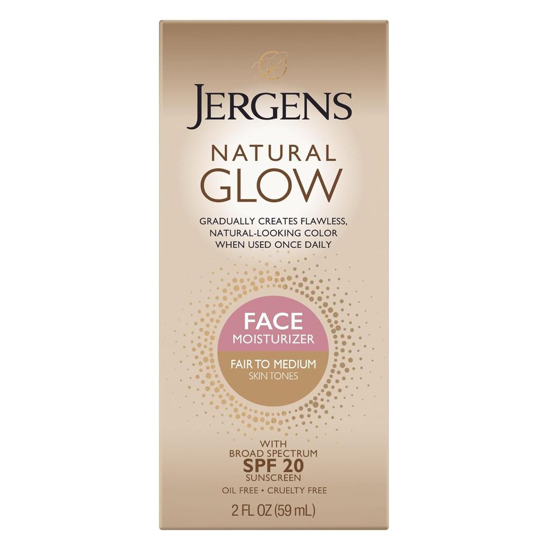 Jergens Natural Glow Daily Facial Moisturizer, Fair to Med 2 fl oz (59 ml)