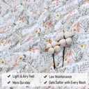 RUVANTI 100% Cotton Sheets Queen Size Percale Bedding, Cooling & Breathable Floral Design, Durable with a Crisp, Soft & Comfortable Feel, 16" Deep Pocket, 4-Piece Set, Aroma