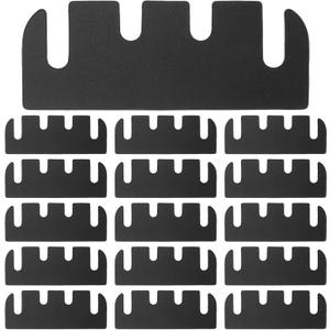 JJUNW Door Hinge Shims 15 Pcs, 4 Inch Hinge Spacers for Door Hinge Repair Kit, 0.03 Inch Thick Black Door Shims for Adjusting Door Alignment - Can Be Trimmed