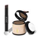 Sevich Hairline Powder 10g with Brush, Instantly Conceals Hair Loss & Thinning & Gray, 48H Waterproof Root Touch Up Powder, Natural Hair Shadow Toppers for Women & Men, 1 Box = 2.5 Boxes,Light Brown